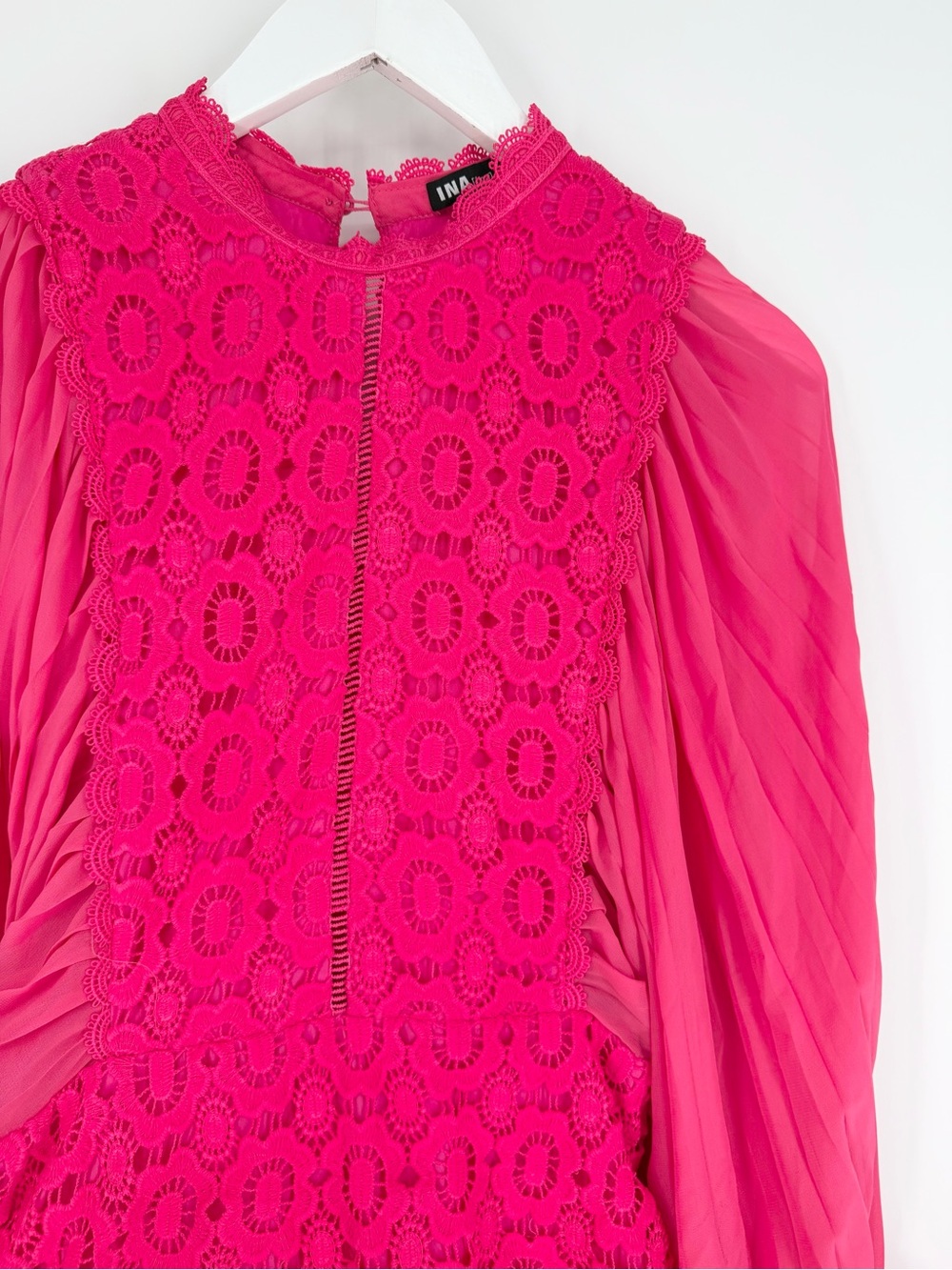 INA Hot Pink Crochet Dress - Picture 5 of 12